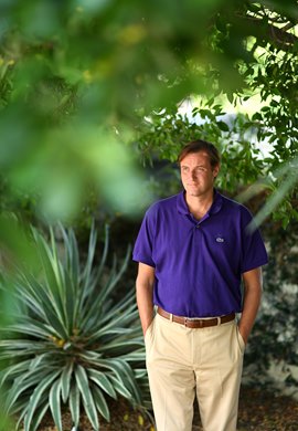 FOX sports executive Michael Mulvihill at his home in Encino, Ca.