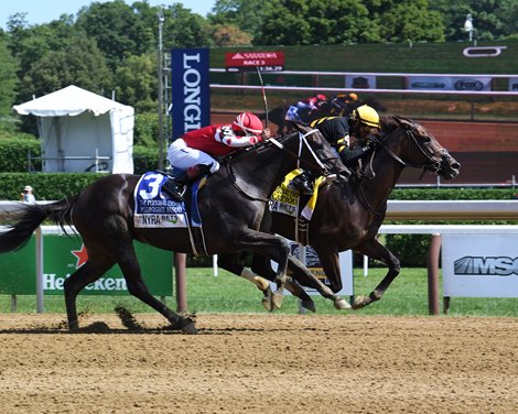 Vexatious wins the 2020 Personal Ensign Stakes at Saratoga