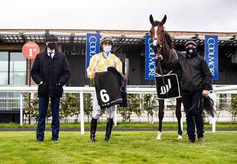 Pretty Gorgeous ridden by Shane Crosse winning the Debutante Stakes (Group 2).<br><br />
The Curragh Racecourse.<br><br />
22.08.2020<br><br />
