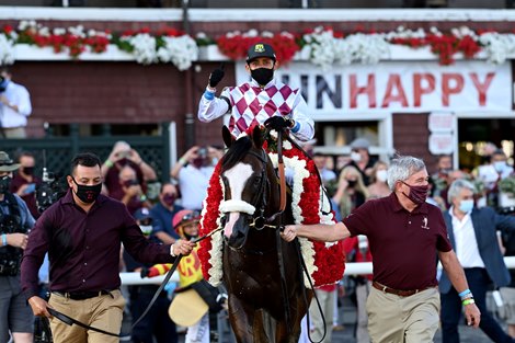 Tiz the Law wins the 2020 Travers Stakes