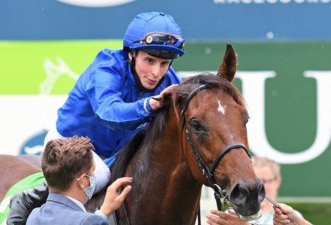 William Buick &amp; Ghaiyyath in the winners enclosure<br><br />
3:15 Juddmonte International Stakes (British Champion Series) (Group 1).<br><br />
York 19-8-20.<br><br />
