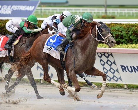 Go Jo Jo Go wins the 2020 FTBOA Florida Sire Desert Vixen Stakes at Gulfstream Park                         