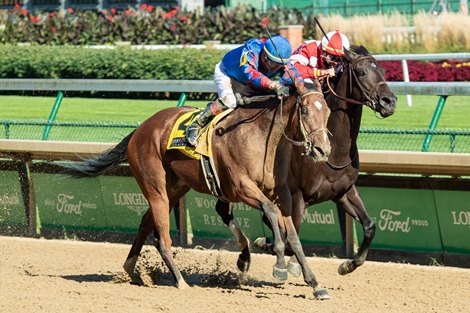 Bell's the One with Corey Lanerie win the Derby City Distaff (G1) at Churchill Downs, Louisville, KY on September 5, 2020.
