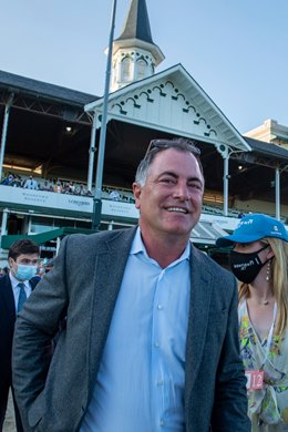 Donato Lanni after Authentic with John Velazquez wins the Kentucky Derby (G1) at Churchill Downs, Louisville, KY on September 5, 2020.