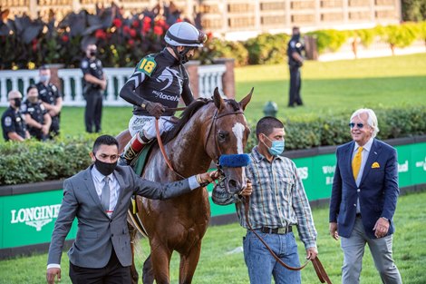 Authentic with jockey John Velazquez wins the 146th running of the Kentucky Derby at Churchill Downs Race Course Saturday Sept 5, 2020 in Louisville, KY.  Photo by Skip Dickstein<br><br />
