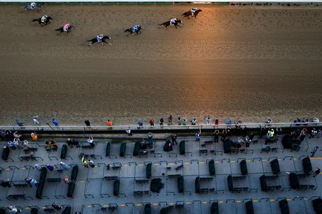 Authentic (18) with John Velazquez up, wins the 146th running of the Kentucky Derby at Churchill Downs in Louisville, Ky., Saturday, Sept. 5, 2020.