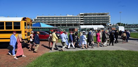 The Tiz the Law crew arrives at Churchill Downs Race Course lead by managing partner Jack Knowlton on Kentucky Derby Day Saturday Sept 5, 2020 in Louisville, KY.  