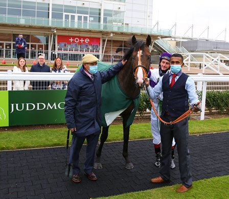 Supremacy -Adam Kirby with Clive Cox and owners behind<br><br />
The Juddmonte Middle Park Stakes (Group 1) (Colts) (Class 1) (2yo)<br><br />
Newmarket  26.9.20