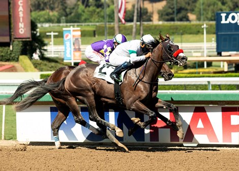 Hot Rod Charlie wins a maiden special weight October 2, 2020 at Santa Anita Park