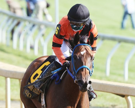 Inthemidstofbiz wins the Thoroughbred Club of America Stakes Saturday, October 3, 2020 at Keeneland