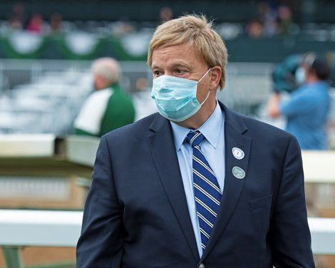 Owner Paul Braverman. Harvey’s Lil Goil with Martin Garcia wins the Queen Elizabeth II Challenge Cup (G1) Presented by Dixiana at Keeneland on October 3, 2020.<br><br />
