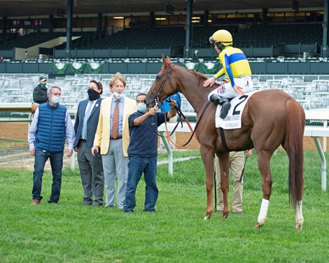 Red Knight with James Graham won the Sycamore (G3) at Keeneland on October 15, 2020.