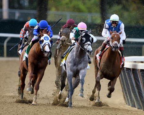 Happy Saver Skims Rail in Jockey Club Gold Cup - BloodHorse