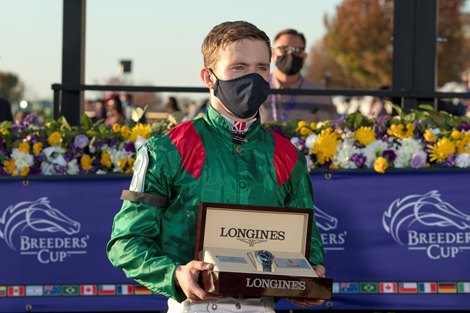 Tarnawa with Colin Keane wins the Breeders' Cup Turf at Keeneland in Lexington, Ky. on Nov. 7, 2020.