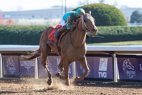 Whitmore ridden by Iran Ortiz Jr. wins the $1M Breeders’ Cup Sprint G1 at Keeneland Race Course Saturday Nov. 7,  2020 in Lexington, KY