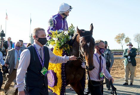Order of Australia wins the Breeders’ Cup Mile at Keeneland in Lexington, Ky. on Nov. 7, 2020.