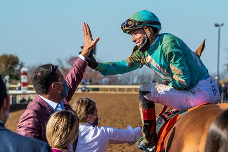 Whitmore ridden by Iran Ortiz Jr. wins the $1M Breeders’ Cup Sprint G1 at Keeneland Race Course Saturday Nov. 7,  2020 in Lexington, KY