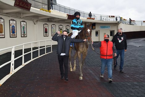 Brooklyn Strong wins the 2020 Remsen Stakes at Aqueduct