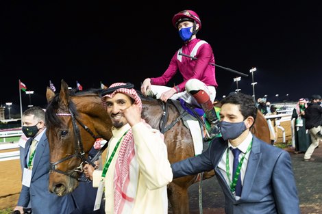 Mishriff wins the 2021 Saudi Cup at King Abdulaziz Racetrack