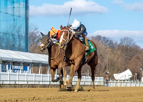 Street Lute wins the Wide Country Stakes Saturday, February 20, 2021 at Laurel Park