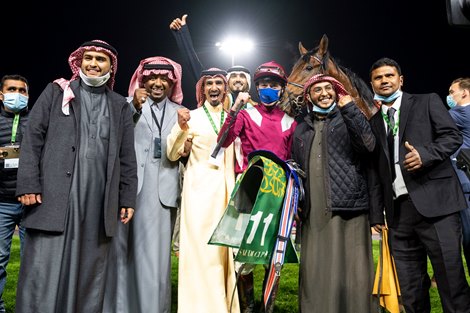 Mishriff wins the 2021 Saudi Cup at King Abdulaziz Racetrack