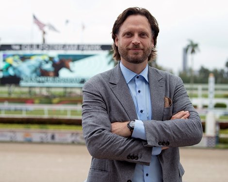 Aidan Butler, COO / President The Stronach Group at Gulfstream Park on February 23rd, 2021.