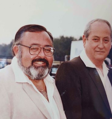 John Fernung, former manager of Southland Farm with owner/breeder John Franks. Fernung died March 5 in Ocala, Fla.