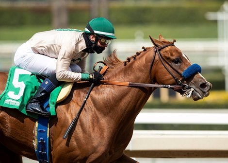 Triple Tap wins a maiden special weight Saturday, March 13, 2021 at Santa Anita Park