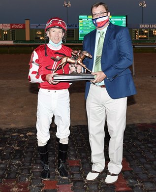 Jockey Stewart Elliott picked up his first leading rider title at Sam Houston Race Park in 2021