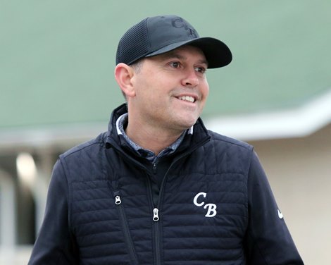 Chad Brown at Churchill Downs on April 24, 2021