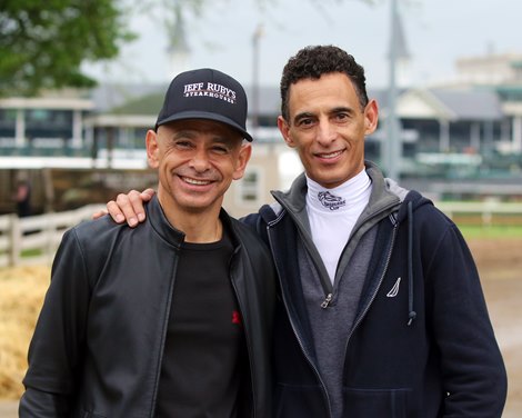 Mike Smith & John Velazquez at Churchill Downs on April 29, 2021