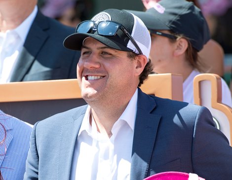 Staton Flurry smiles after Shedaresthedevil with Florent Geroux win the La Troienne (G1) at Churchill Downs on April 30, 2021.