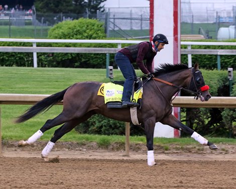 Hot Rod Charlie on the track at Churchill Downs on April 28, 2021