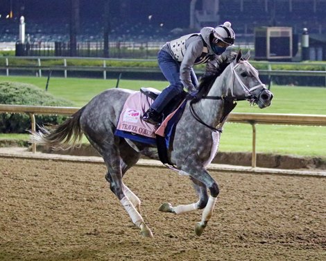 Travel Column on the track at Churchill Downs on April 26, 2021