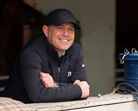 Chad Brown in his shedrow.<br>
Kentucky Derby and Oaks horses, people and scenes at Churchill Downs in Louisville, Ky., on April 25, 2021. 