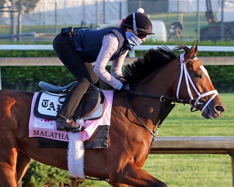 Malathaat on the track at Churchill Downs on April 26, 2021