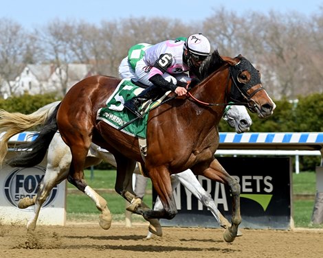 Horologist wins the 2021 Top Flight Invitational Stakes at Aqueduct