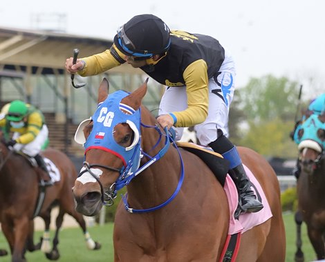 Completed Pass wins the 2021 King T. Leatherbury Stakes at Pimlico              