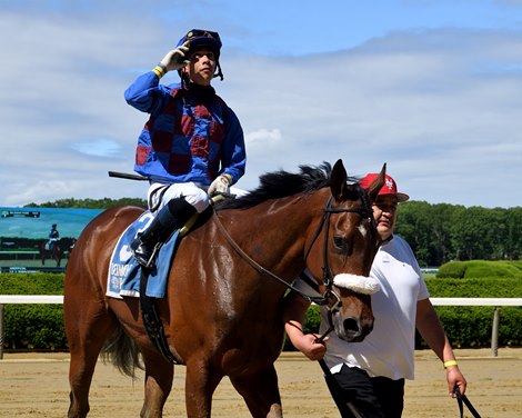 Robin Sparkles wins the Mount Vernon Stakes Monday, May 30, 2021 at Belmont Park