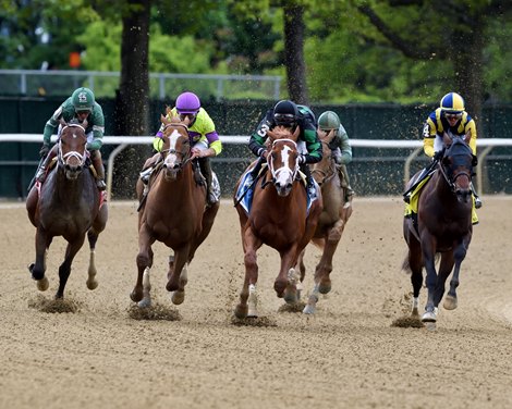 Promise Keeper wins the 2021 Peter Pan Stakes at Belmont Park