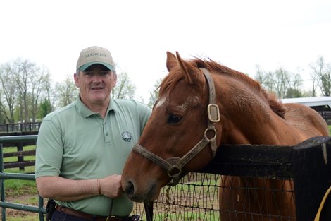 John O'Meara with Thunderello at Milestone Farm, Lexington KY , 4/26/11