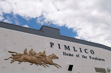 scene.<br><br />
Racing on Black-eyed Susan day during Preakness week in Baltimore, MD, on May 14, 2021.