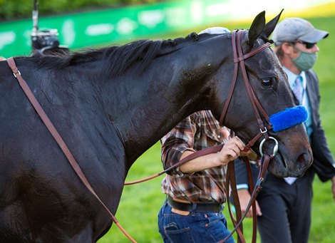 Medina Spirit with John R. Velazquez wins the Kentucky Derby (G1) at Churchill Downs in Louisville, Kentucky on May 1, 2021.