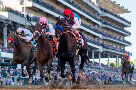 Medina Spirit with John R. Velazquez up, (8) win the 147th Kentucky Derby, Saturday, May 01, 2021 at the Churchill Downs in Louisville.