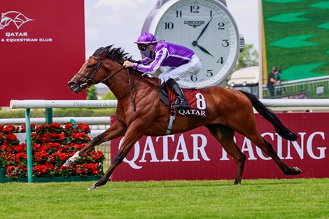 St Mark&#39;s Basilica (I. Mendizabal) wins Qatar Prix du Jockey Club Gr.1  in Chantilly, France, 06/06/2021, photo: Zuzanna Lupa