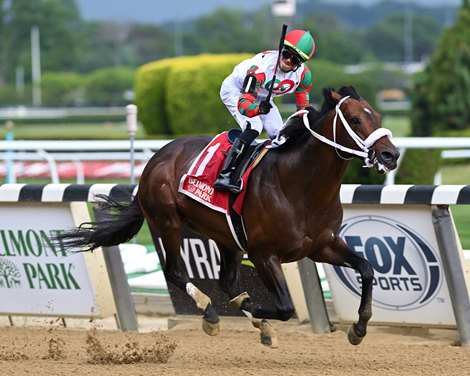 Firenze Fire wins the 2021 True North Stakes at Belmont Park