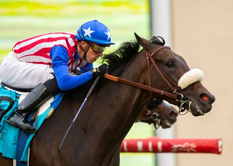 Madone and track athlete Juan Hernandez win the San Clemente Stakes Class II, $200,000, Saturday, July 24, 2021 at the Del Mar Thoroughbred Club, Del Mar CA.  & # 169;  PHOTO BENOIT
