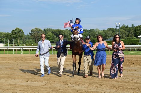 Rinaldi wins the 2021 Forbidden Apple Stakes at Saratoga