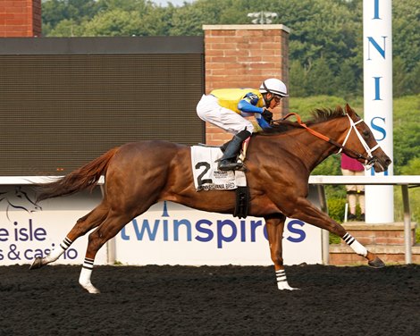 Just One Time wins the Malvern Rose Stakes Monday, July 19, 2021 at Presque Isle Downs