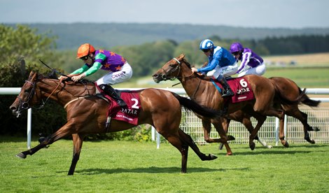Lady Bowthorpe  wins the Nassau Stakes from Zeyaadah and Joan Of Arc<br><br />
Glorious Goodwood 29.7.21 